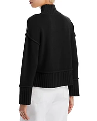 Boxy Mock Neck Cashmere Sweater - Exclusive