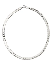 Alberto Amati 14K White Gold Cube Link Collar Necklace, 15.75-18