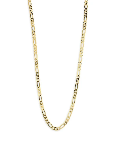 18K Gold Plated Sterling Silver Figaro Chain Necklace 5mm, 20"
