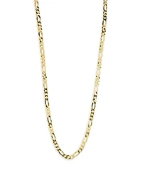 18K Gold Plated Sterling Silver Figaro Chain Necklace 5mm, 20"