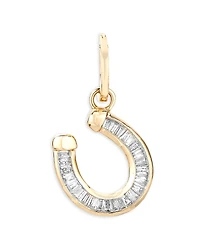 Adina Reyter 14K Yellow Gold Diamond Baguette Horseshoe Pendant