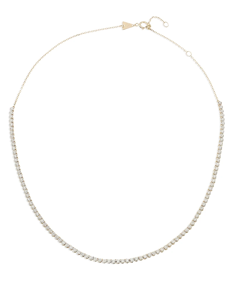 Adina Reyter 14K Yellow Gold Diamond Half Riviera Necklace, 14-16