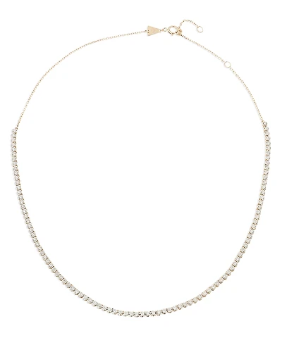 Adina Reyter 14K Yellow Gold Diamond Half Riviera Necklace, 14-16