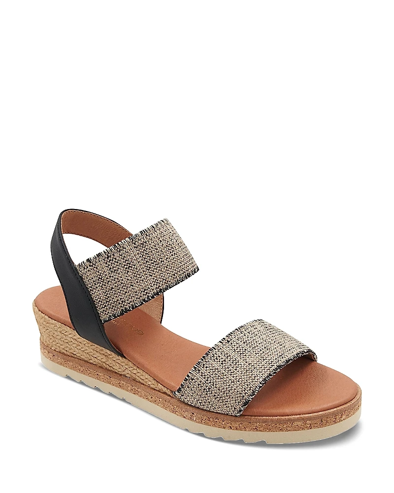 Andre Assous Women's Neveah Mid Heel Espadrille Wedge Sandals