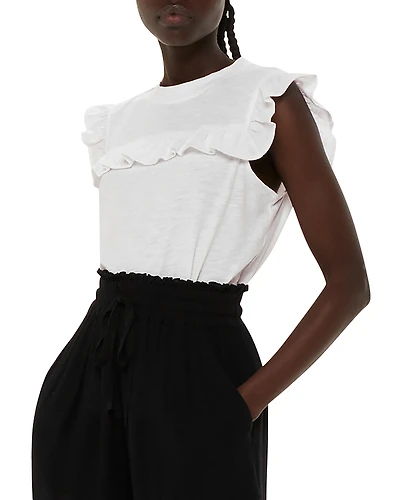 Whistles Ruffle Trim Tank Top