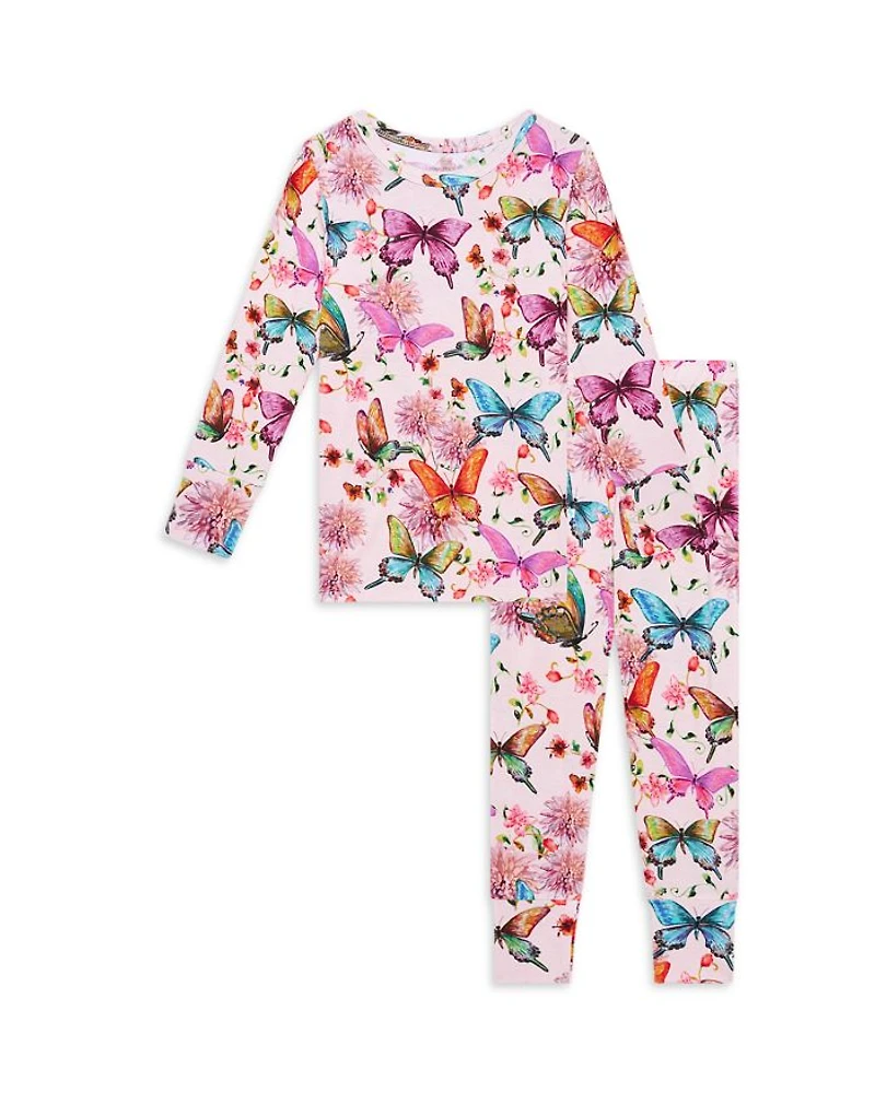 Girls' Butterfly Print Pajama Set - Baby, Little Kid