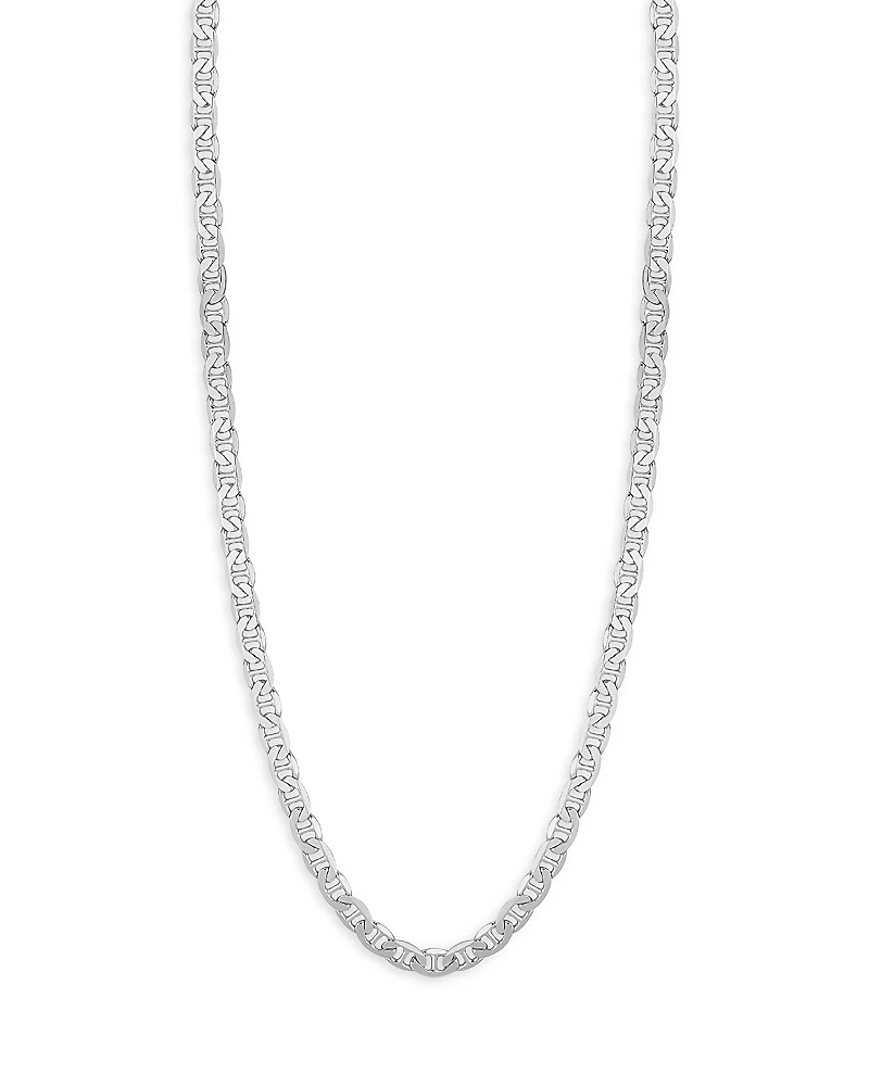 Milanesi And Co Sterling Silver 7mm Mariner Link Chain Necklace, 20