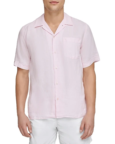 Vilebrequin Short Sleeved Solid Linen Shirt