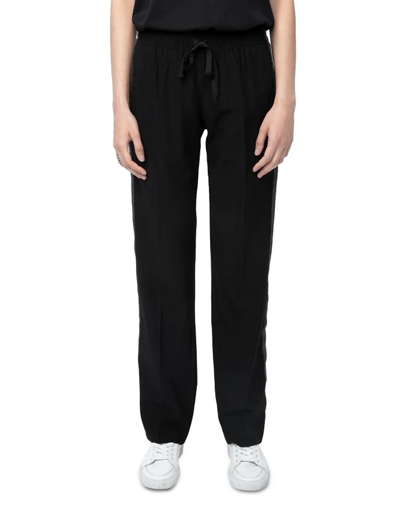 Pomy Crepe Drawstring Pants