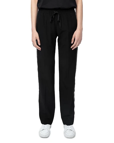 Pomy Crepe Drawstring Pants