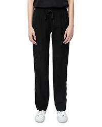 Pomy Crepe Drawstring Pants