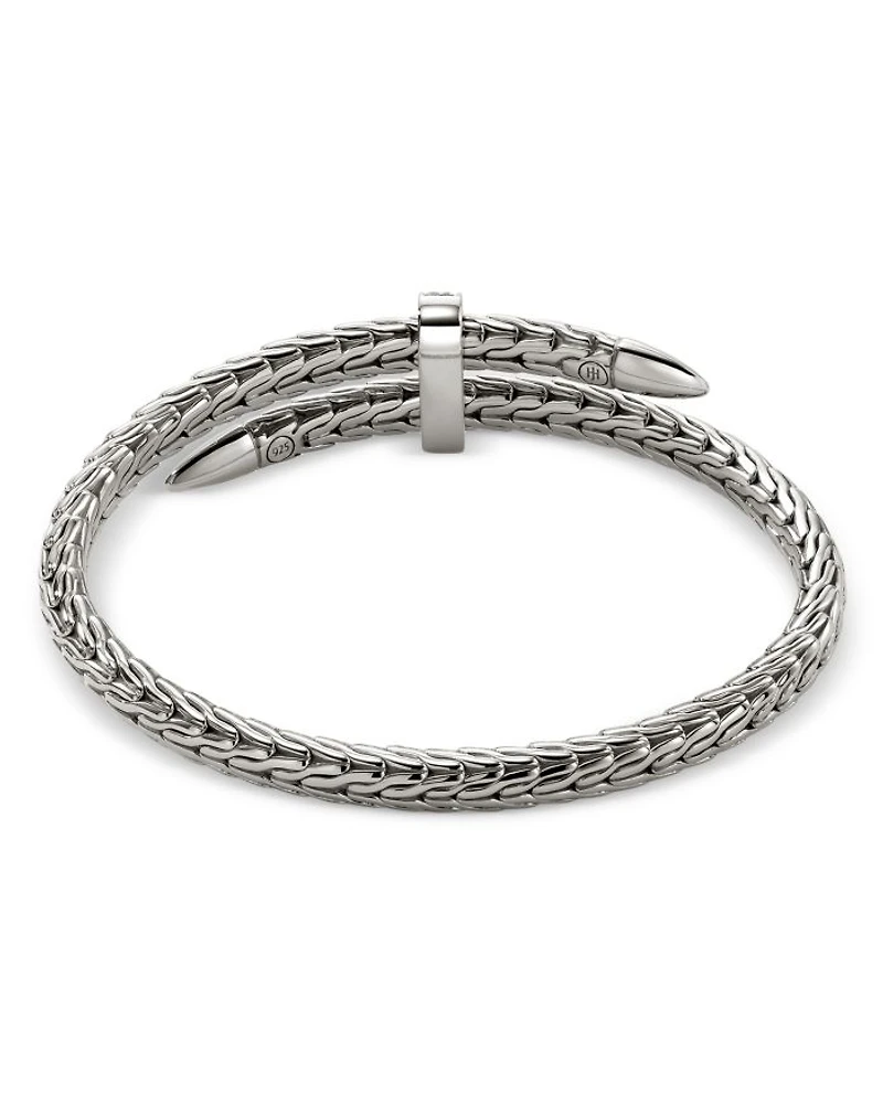 Sterling Silver Diamond Spear Flex Cuff