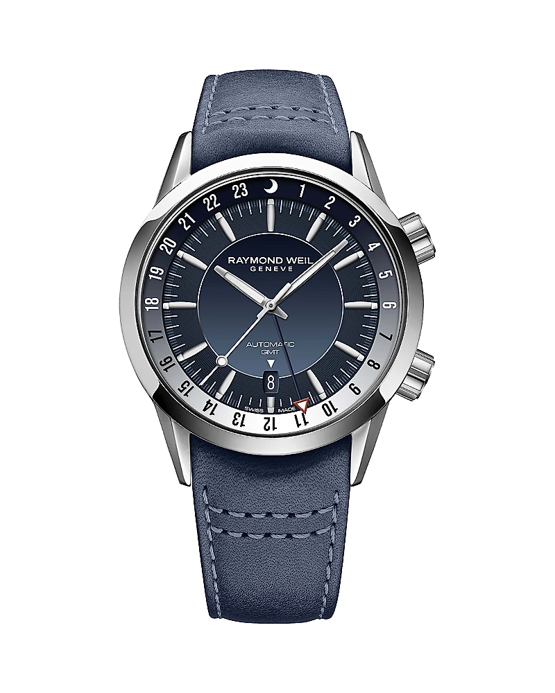 Raymond Weil Freelancer Gmt Watch, 40.5mm