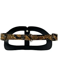 Embossed Leather Adjustable Dog Harness