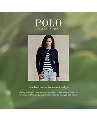 Cotton Cable Knit Cardigan
