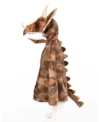 Grandasaurus Triceratops Cape Costume with Claws - Ages 4-6