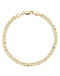 Milanesi And Co 18K Yellow Gold On Sterling Silver 4mm Mariner Link Chain Bracelet