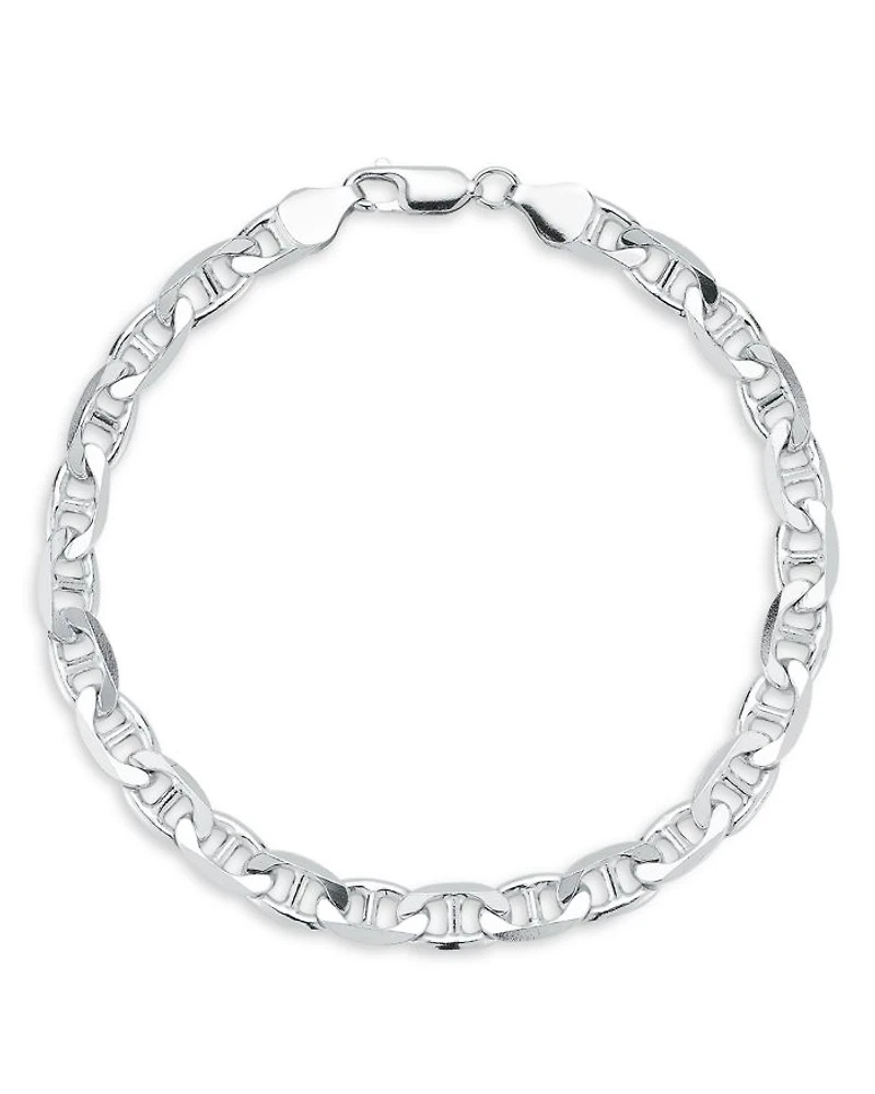 Sterling Silver 7mm Mariner Link Chain Bracelet