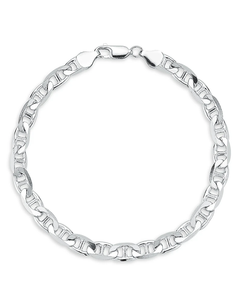 Milanesi And Co Sterling Silver 7mm Mariner Link Chain Bracelet