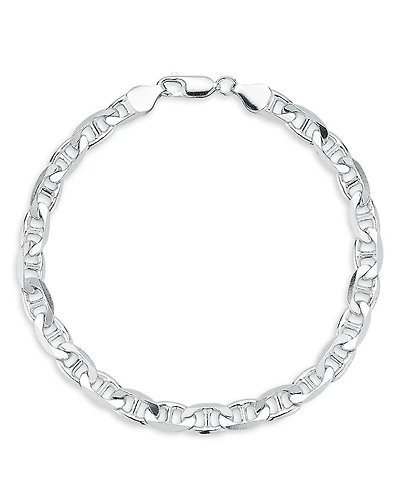 Milanesi And Co Sterling Silver 7mm Mariner Link Chain Bracelet