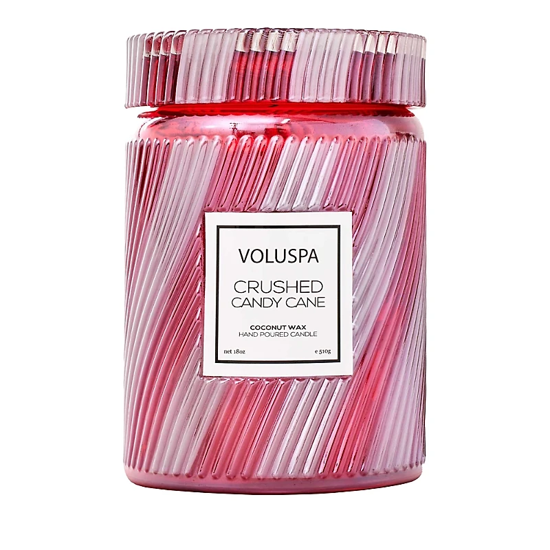 Voluspa Crushed Candy Cane Large Jar Candle, 18 oz.