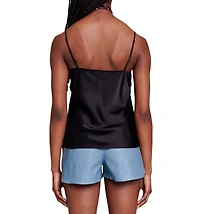 Leana Lace Trim Silk Camisole