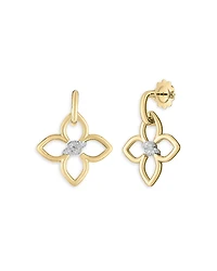 Roberto Coin 18K Yellow Gold Cialoma Earrings with Diamonds, 0.15 tcw
