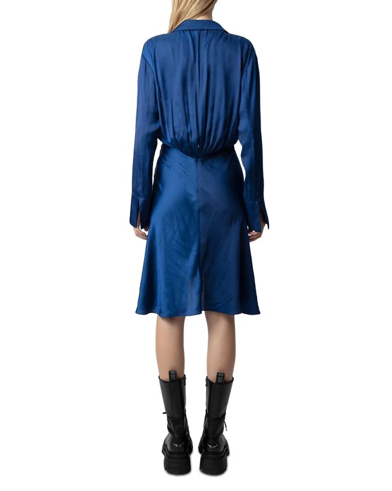 Rozo Twist Front Satin Dress
