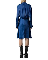 Rozo Twist Front Satin Dress