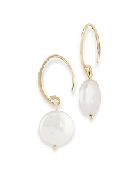 Bloomingdale's Fine Collection Cultured Freshwater Coin Pearl Drop Earrings
