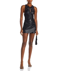 Faux Leather Mini Skort