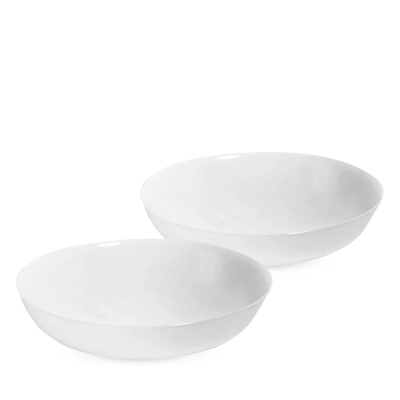 Richard Brendon White Medium Coupe Bowl, Set of 2