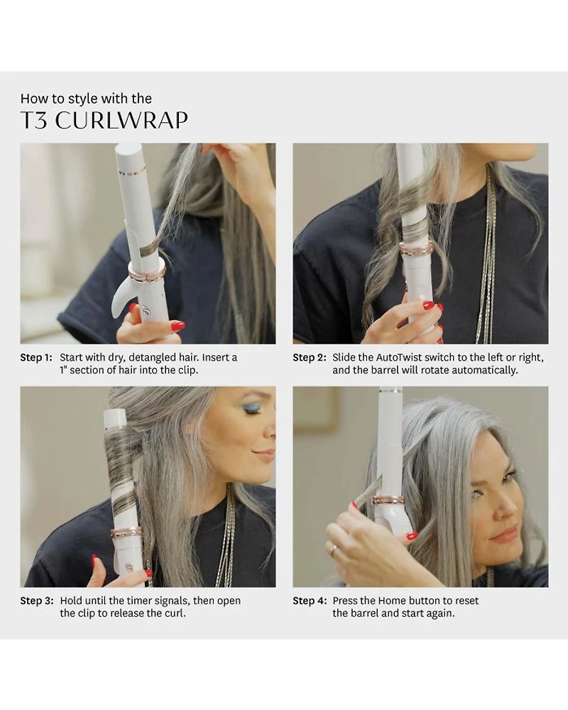 CurlWrap 1.25" Automatic Rotating Curling Iron with Long Barrel