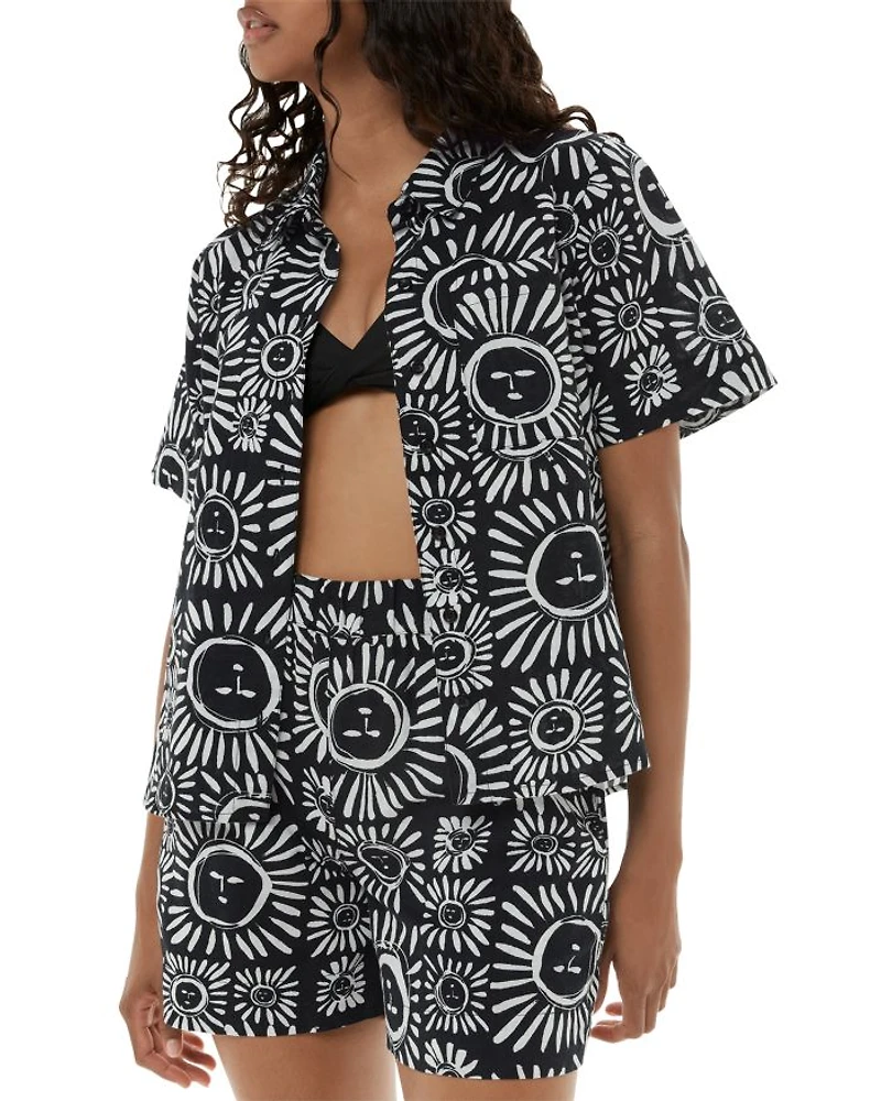 Sunman Print Bowling Shirt
