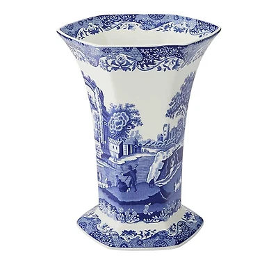 Spode Blue Italian Hexagonal Vase