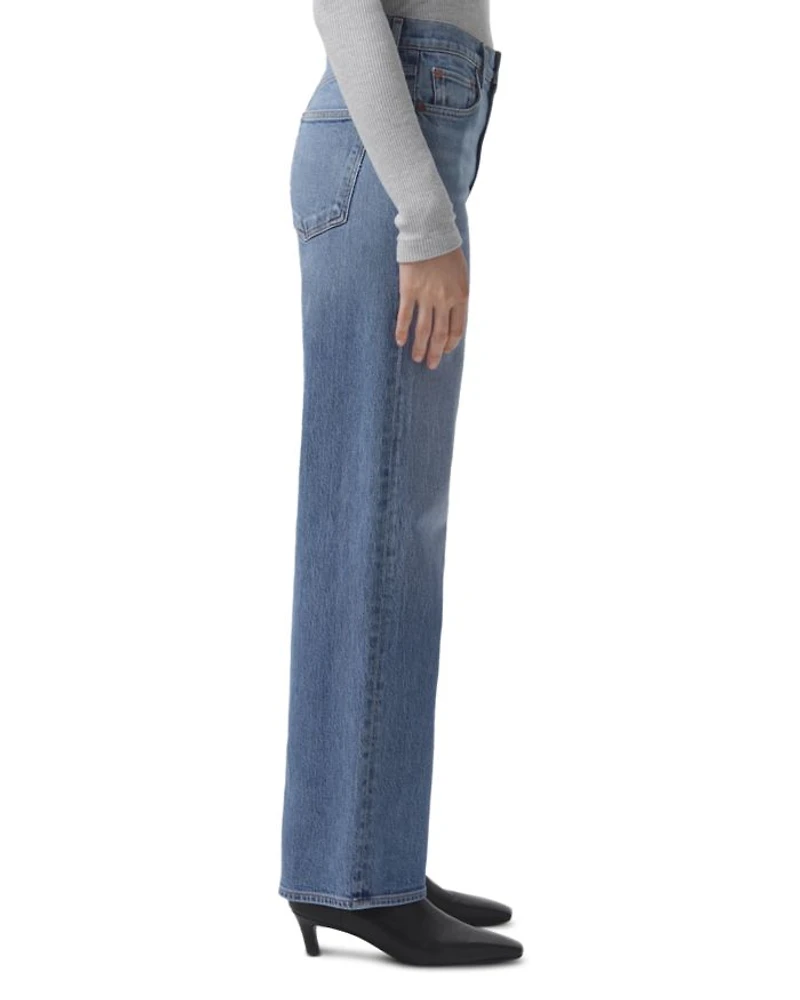 Harper Mid Rise Wide Leg Jeans Flash