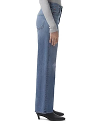 Harper Mid Rise Wide Leg Jeans Flash