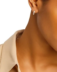 Diamond Hoop Earrings in 14K Gold