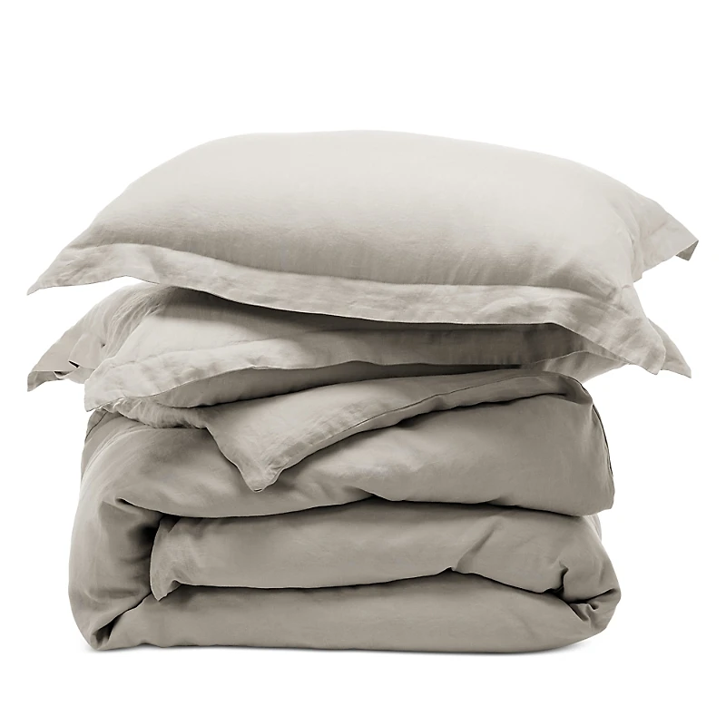 Aqua Linen Duvet Cover Set