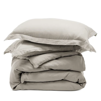 Aqua Linen Duvet Cover Set