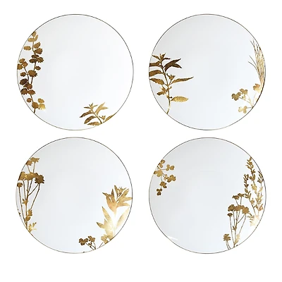 Bernardaud Vegetal Or Assorted Dinner Plates, Set of 4