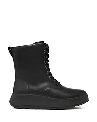 Women's F Mode Leather Platform Ankle Boots
