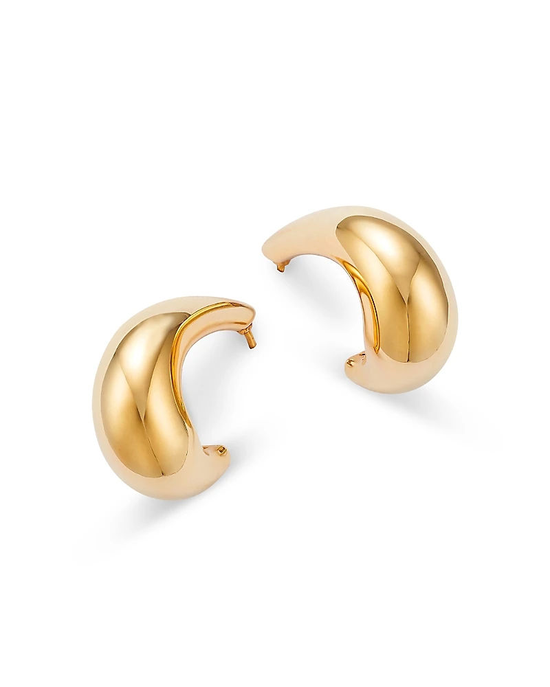 Bloomingdale's Fine Collection Polished Dome J Hoop Earrings