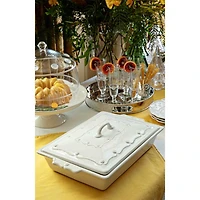 Berry & Thread Lidded Baker 13"