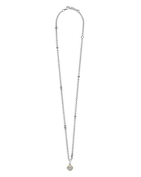 18K Yellow Gold & Sterling Silver Rittenhouse Diamond Cluster Pendant Necklace, 16-18"