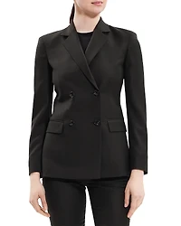 Theory Wool Slim Double Breasted Blazer