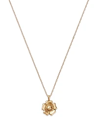 Moon & Meadow 14K Yellow Gold Flower Pendant Necklace, 18