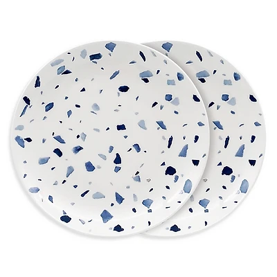 Twig New York Terrazzo Azzurro Bread/Canape Plates, Set of 2