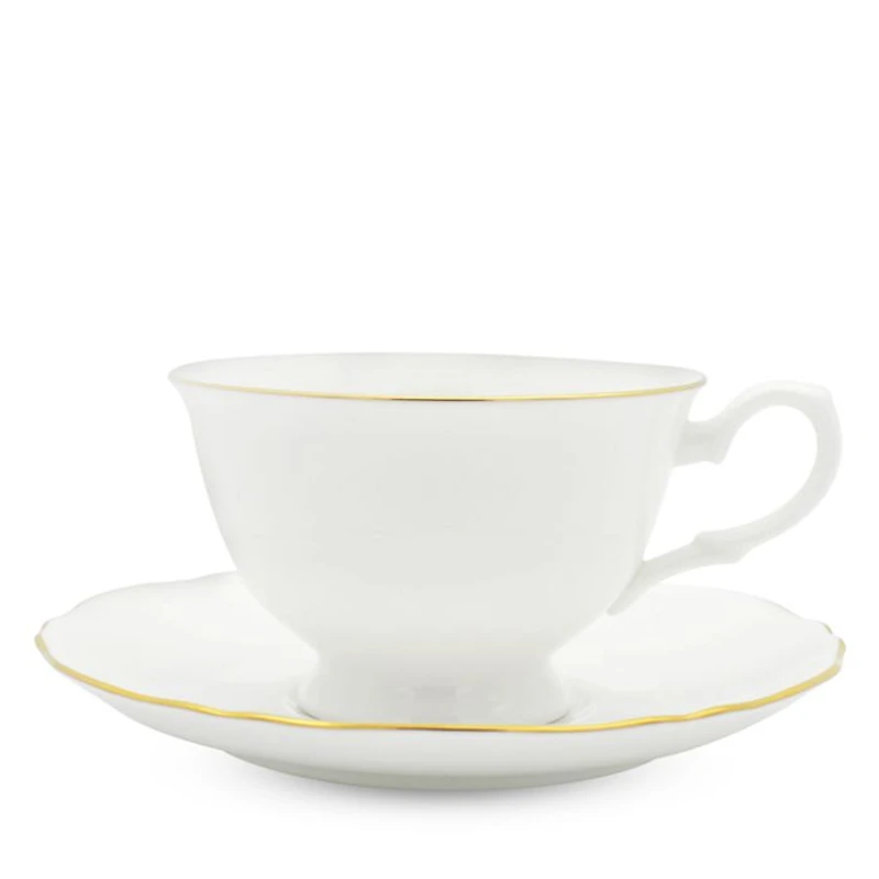 Amelie Brushed Gold Tea Cup & Saucer