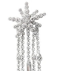 Maje Rhinestone Shooting Star Asymmetrical Drop Earrings